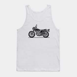 CB550 Motorcycle Sketch Art Tank Top